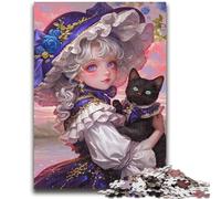 Rompecabezas para Adolescentes, 1000 Piezas, Juguetes de Anime de Chicas y Gatos, Juegos educativos, antiestrés, decoración única para el hogar y Regalos, 50x75cm