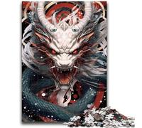 Rompecabezas para Adolescentes, 1000 Piezas, King Fantasy Dragon, Juguete Educativo para aliviar el estrés, interacción Entre Padres e Hijos, para niños de 14 años, 38x26cm