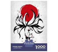 Rompecabezas para Adolescentes 1000 Piezas Kitsune Nine Tailed Fox Rompecabezas para Adultos Juguete Decoración De Pared Corte De Precisión Ayuda A Ejercitar El Cerebro 38x26cm/1000pcs