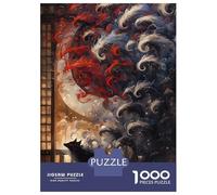Rompecabezas para Adolescentes 1000 Piezas Kitsune with Nine Tails Rompecabezas para Adultos Juegos Relajantes Mejora La Memoria Difícil Y Desafiante 38x26cm/1000pcs