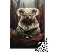 Rompecabezas para Adolescentes 1000 Piezas Koala with Eucalyptus Leaves Rompecabezas para Adultos Juegos Divertidos Decoración Interacción Entre Padres E Hijos 70x50cm/1000pcs