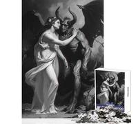 Rompecabezas para Adolescentes 1000 Piezas La Bella y el Diablo Decoración del hogar Juguetes Regalo Cumpleaños Juego Educativo Fomenta el Amor Entre Parejas Tamaño 38x52cm