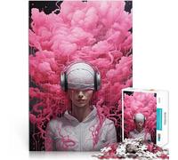 Rompecabezas para Adolescentes 1000 Piezas La Felicidad del Ruido Rosa Alivio del estrés Cada Pieza es única: un desafiante y Divertido Juego Familiar 38x26cm