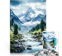 Rompecabezas para Adolescentes 1000 Piezas La majestuosidad de los Alpes suizos Juego Intelectual de Juguete Buen Regalo 75x50cm