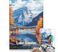 Rompecabezas para Adolescentes, 1000 Piezas, Lake Louise, Canadá, Juguetes antiestrés, desafío difícil, fortalece el Amor Entre Parejas 38x26cm