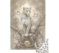 Rompecabezas para Adolescentes 1000 Piezas Leopard in The Jungle Art Print Rompecabezas para Adolescentes Juegos Relajantes Decoración Interacción Entre Padres E Hijos 38x26cm/1000pcs