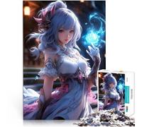 Rompecabezas para Adolescentes 1000 Piezas Linda Chica Maga Competición de Velocidad de Manos Juego Educativo para cumpleaños y Navidad. 52x38cm