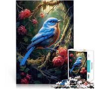Rompecabezas para Adolescentes 1000 Piezas Lindo pajarito Azul Reducción del estrés Interesante Trato como Regalo para Toda la Familia 50x70cm