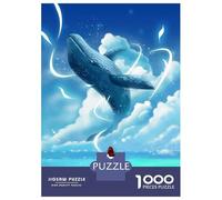Rompecabezas para Adolescentes 1000 Piezas Little Girl Whale Fish Rompecabezas para Adultos Juegos De Relajación Corte De Precisión Oferta como Regalo para Toda La Familia 38x26cm/1000pcs