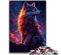 Rompecabezas para Adolescentes, 1000 Piezas, Lobo al Atardecer, un desafío difícil para aliviar el estrés, un Amigo Secreto, Regalos para Mayores de 14 años, 50x75cm