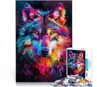 Rompecabezas para Adolescentes 1000 Piezas Lobo expresivo para el Juguete de desafío de Juego Educativo Gran Regalo para Juegos 38x26cm