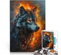 Rompecabezas para Adolescentes 1000 Piezas Lobo Gris majestuoso Juguetes de Juego para Regalo Familiar Lista de Deseos con Papá Noel 75x50cm