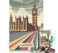 Rompecabezas para Adolescentes 1000 Piezas Londres Exact Cut Play Rompecabezas de ingenio Regalo de Juego Tranquilo Arte (50x75cm)
