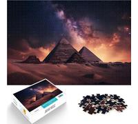 Rompecabezas para Adolescentes 1000 Piezas Los faraones cósmicos descansan en Egipto Juego Intelectual Lista de Deseos con Papá Noel 75x50cm