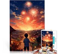 Rompecabezas para Adolescentes 1000 Piezas Los Fuegos Artificiales florecen Juego Intelectual Juguetes de decoración del hogar 38x26cm