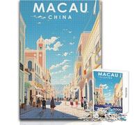 Rompecabezas para Adolescentes, 1000 Piezas, Macao, China, Viajes, Familia, diversión y Juegos, Aprendizaje, Regalo Educativo, cumpleaños, tamaño 50x75cm