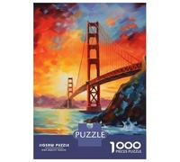 Rompecabezas para Adolescentes 1000 Piezas Majestic Golden Gate Rompecabezas para Adultos Juegos Familiares Análisis Y Lógica para Cumpleaños, Navidad 70x50cm/1000pcs