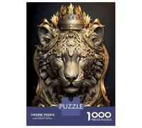 Rompecabezas para Adolescentes 1000 Piezas Majestic Monarch Tiger Rompecabezas para Adultos Juegos Familiares Análisis Y Lógica para Cumpleaños, Navidad 38x26cm/1000pcs