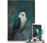 Rompecabezas para Adolescentes 1000 Piezas Majestuosa águila Calva Juguetes para aliviar el estrés Juego de desafío único 75x50cm