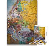 Rompecabezas para Adolescentes, 1000 Piezas, mapas, póster, diversión Familiar, Noche de Juegos, Aprendizaje, Regalo Educativo, cumpleaños, tamaño 38x52cm