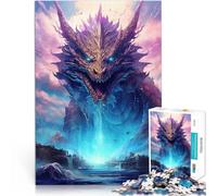 Rompecabezas para Adolescentes 1000 Piezas Mar del Dragón III Juego desafiante y Juego Familiar Decoración artística del hogar 38x26cm