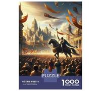 Rompecabezas para Adolescentes 1000 Piezas Medieval Knight Parade Rompecabezas para Adultos Juego De Ingenio Difícil Difícil Regalos para Reducir El Estrés 52x38cm/1000pcs