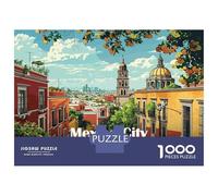 Rompecabezas para Adolescentes 1000 Piezas Mexico City Skyline Rompecabezas para Adultos Juegos Relajantes Análisis Y Lógica para Cumpleaños, Navidad 52x38cm/1000pcs