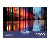 Rompecabezas para Adolescentes 1000 Piezas Modern Cityscape Reflections Rompecabezas para Adultos Juguetes Antiestrés Patrón De Montaje Oferta como Regalo para Toda La Familia 52x38cm/1000pcs
