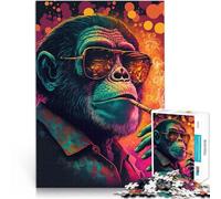 Rompecabezas para Adolescentes 1000 Piezas Mono de Marihuana Competición de Velocidad de Manos Trato como Regalo para Toda la Familia 38x26cm