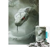 Rompecabezas para Adolescentes 1000 Piezas Monstruo Cobra Blanco Diversión en casa Juegos Familiares para Mayores de 14 años (38x52cm)