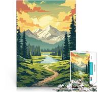 Rompecabezas para Adolescentes 1000 Piezas Montaña Retro Vintage Juegos educativos Juguetes de Bricolaje Regalos de cumpleaños 75x50cm