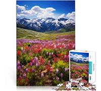 Rompecabezas para Adolescentes 1000 Piezas Montañas de Primavera - Blossom Ridge Juegos de relajación Grandes Regalos y Juguetes 75x50cm