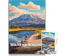 Rompecabezas para Adolescentes, 1000 Piezas, Monte Kilimanjaro, Tanzania, Arte paisajístico, diversión Familiar y Noche de Juegos, Aprendizaje, Regalo Educativo, cumpleaños, tamaño 50x75cm