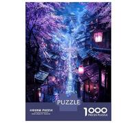 Rompecabezas para Adolescentes 1000 Piezas Moonlit Sakura Passage Rompecabezas para Adolescentes Juegos Relajantes Decoración Interacción Entre Padres E Hijos 52x38cm/1000pcs