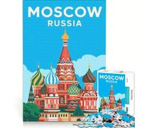 Rompecabezas para Adolescentes 1000 Piezas Moscú, Rusia, Juegos relajantes, interacción Entre Padres e Hijos, Regalos de cumpleaños 50x75cm