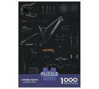 Rompecabezas para Adolescentes 1000 Piezas Mountain Bike Parts Dark Rompecabezas para Adultos Juegos Familiares Análisis Y Lógica para Cumpleaños, Navidad 52x38cm/1000pcs