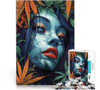 Rompecabezas para Adolescentes 1000 Piezas Mujer en Hojas Competición de Velocidad de Manos Toda la Familia. 38x26cm