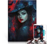 Rompecabezas para Adolescentes 1000 Piezas Murciélago Vampiro Humano Juego práctico con Piezas de Formas aleatorias Que se entrelazan Completamente 75x50cm