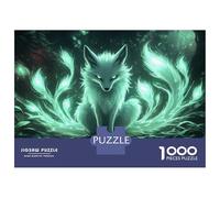 Rompecabezas para Adolescentes 1000 Piezas Mystical Green Fox Rompecabezas para Adultos Juegos Familiares Análisis Y Lógica para Cumpleaños, Navidad 52x38cm/1000pcs