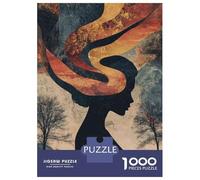 Rompecabezas para Adolescentes 1000 Piezas Nature's Spirit Woman with Fire Hair Rompecabezas para Adultos Juego De Ingenio Difícil Difícil Regalos para Reducir El Estrés 70x50cm/1000pcs