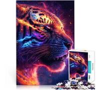 Rompecabezas para Adolescentes 1000 Piezas Nebulosa del Tigre Místico Actividad Familiar Actividades Divertidas en casa, Regalos de cumpleaños, Regalos de Viaje, 52x38cm