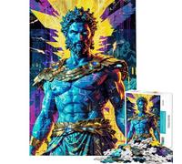 Rompecabezas para Adolescentes 1000 Piezas Neon Zeus Electric Reign Rompecabezas para Adultos Juegos Divertidos para Mejorar la Memoria cumpleaños y Navidad (tamaño 38x26cm)