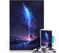 Rompecabezas para Adolescentes 1000 Piezas Noche de tormenta eléctrica Juego práctico Cada Pieza es única: un desafiante y Divertido Juego Familiar 38x26cm