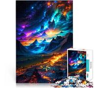 Rompecabezas para Adolescentes 1000 Piezas Noche Verde Juego Familiar para aliviar el estrés: desafío difícil Gran Regalo 38x26cm