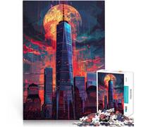 Rompecabezas para Adolescentes 1000 Piezas One World Trade Center de Nueva York Juego Familiar para y Regalos de cumpleaños 52x38cm