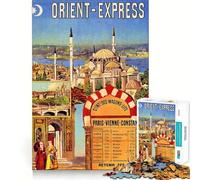 Rompecabezas para Adolescentes 1000 Piezas Orient Express Exact Cut Play Juego de ingenio Regalo de Juego Tranquilo Regalo de Arte navideño (38x26cm)