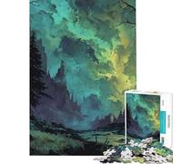 Rompecabezas para Adolescentes 1000 Piezas Paisaje de Bosque místico con ruinas de Castillo Rompecabezas antiestrés para Adolescentes Ayuda a desarrollar el Pensamiento lógico y analítico