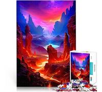 Rompecabezas para Adolescentes 1000 Piezas Paisaje de fantasía Juegos Divertidos para la Familia con póster a Juego y Hoja de Trivia 52x38cm