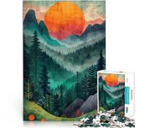 Rompecabezas para Adolescentes 1000 Piezas Paisaje de montaña al Atardecer Aprendizaje Educativo Regalos de Amigo Secreto 75x50cm