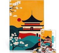 Rompecabezas para Adolescentes 1000 Piezas Paisaje de Pagoda Japonesa Juego Educativo Familiar Juego Educativo para cumpleaños y Navidad. 52x38cm